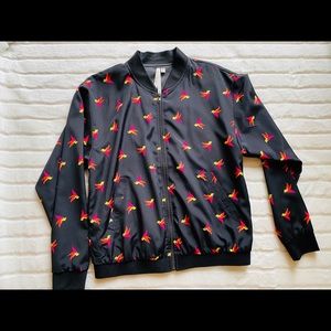 Bellatrix Black satin bomber jacket. Sz S